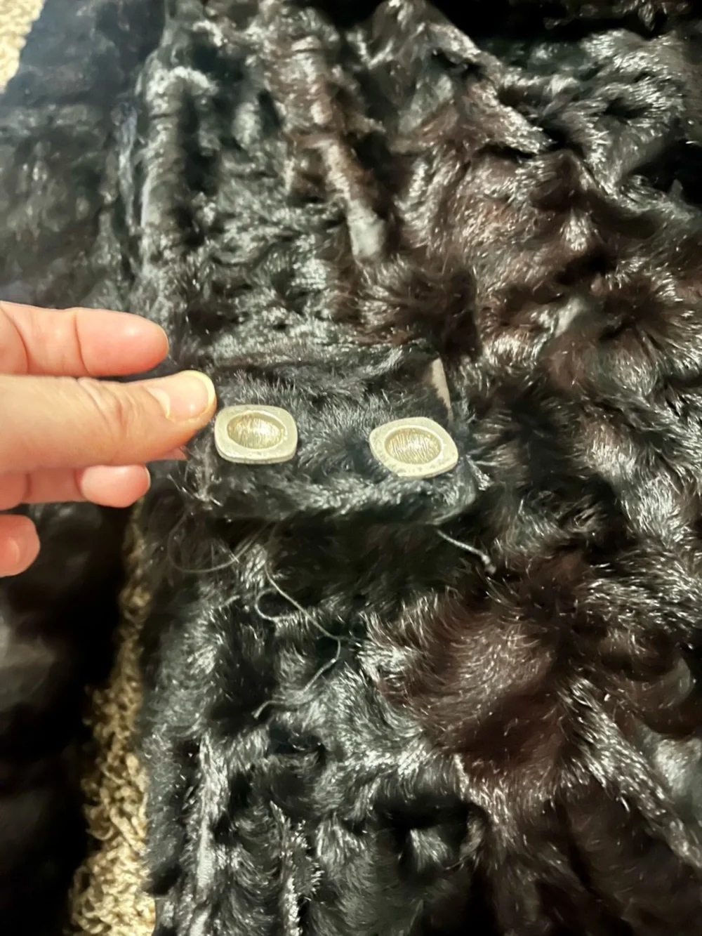 Vintage Black Fur  Coat Hip Length Lined Custom Made - Picture 5 of 12